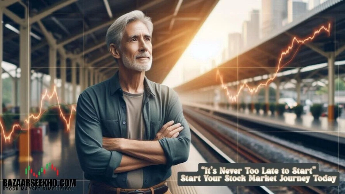 Mature man starting stock market journey with confidence